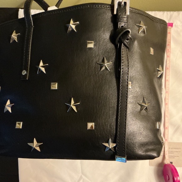 Jimmy Choo Calfskin Sasha Mini Star & Square Studded Tote - Picture 9 of 9